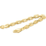 Men's Link 14k Gold (51gram) or Platinum (82gram) 7.5mm Link Bracelet 8.75"