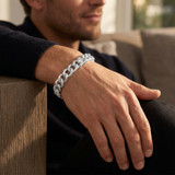 Men's Braided 14k Gold (56gram) or Platinum (105gram) 9.5mm Link Bracelet 8.5"