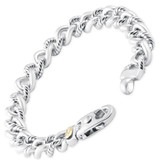 Men's Braided 14k Gold (56gram) or Platinum (105gram) 9.5mm Link Bracelet 8.5"