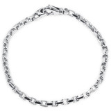 Men's 14k Gold (12gram) or Platinum (22gram) 4mm Link Bracelet 8.5"