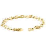 Men's Marine 14k Gold (26gram) or Platinum (48gram) 6.5mm Link Bracelet 8.5"
