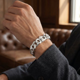 Men's Cuban 14k Gold (98gram) or Platinum (184gram) 14mm Link Bracelet 8.5"
