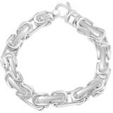 Men's 14k Gold (140gram) or Platinum (263gram) 10.5mm Link Byzantine Bracelet 9"