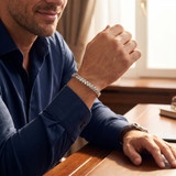 Men's 14k Gold (50gram) or Platinum (94gram) 8mm Link Bracelet 8.5"