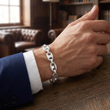 Men's 14k Gold (78gram) or Platinum (146gram) 13.5mm Link Bracelet 8.5"