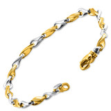Men's 14k Gold (18gram) or Platinum (29gram) 6mm Link Bracelet 8.5"