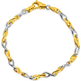 Men's 14k Gold (18gram) or Platinum (29gram) 6mm Link Bracelet 8.5"
