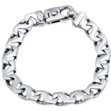Men's Marine 14k Gold (53gram) or Platinum (99gram) 9.5mm Link Bracelet 8.5"
