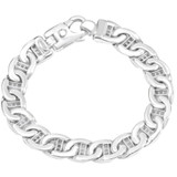 Men's 14k Gold (79gram) or Platinum (127gram) 12mm Link Bracelet 8.5"