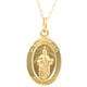 14k Yellow Gold Gold St. Jude Thaddeus Medal Pendant .5" Tall 1 Gram