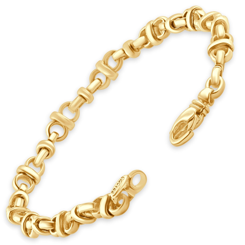 Men's 14k Gold (25gram) or Platinum (40gram) 7mm Link Bracelet 8.5"