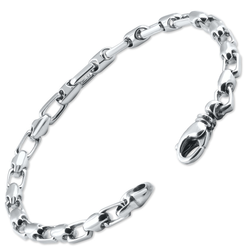 Men's Link 14k Gold (16gram) or Platinum (27gram) 4.5mm Bracelet 8.5"