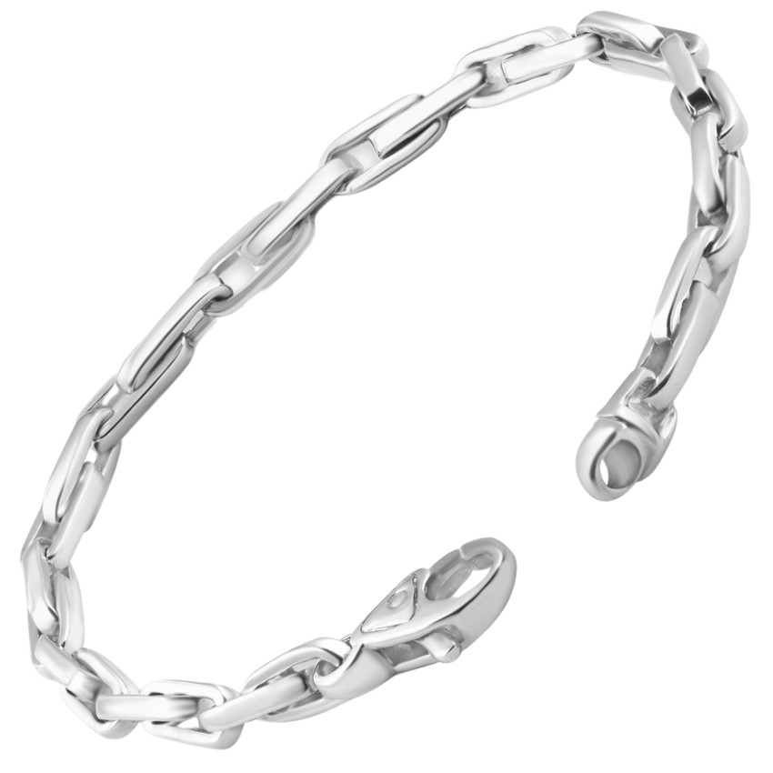 Men's Round Link 14k Gold (20gram) or Platinum (32gram) 5mm Bracelet 8.5"