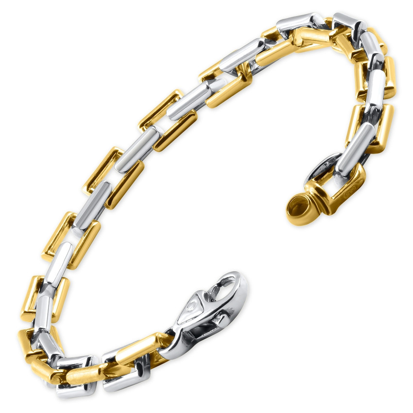 Men's Link 14k Gold (39gram) or Platinum (63gram) 6.5mm Bracelet 8.5"