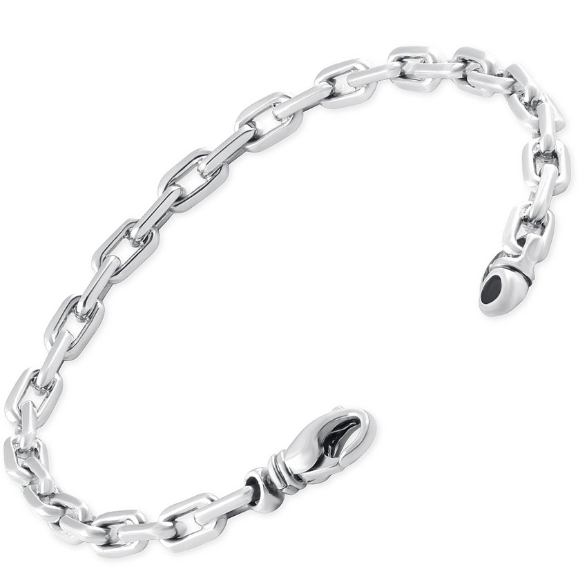 Men's Link 14k Gold (20gram) or Platinum (32gram) 5mm Bracelet 8.25"