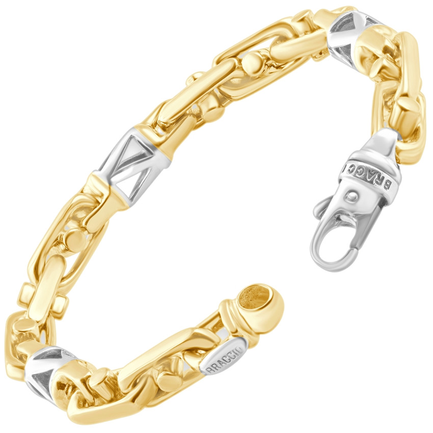 Men's Link 14k Gold (66gram) or Platinum (106gram) 8.5mm Bracelet 8.5"