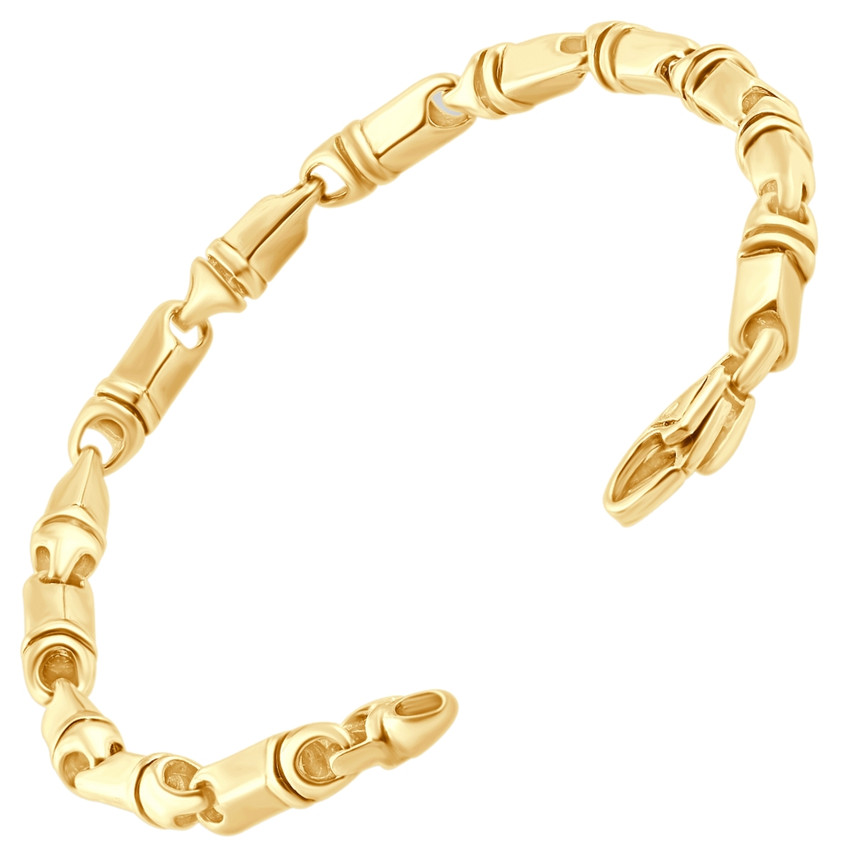 Men's Link 14k Gold (25gram) or Platinum (41gram) 5.5mm Bracelet 8.5"