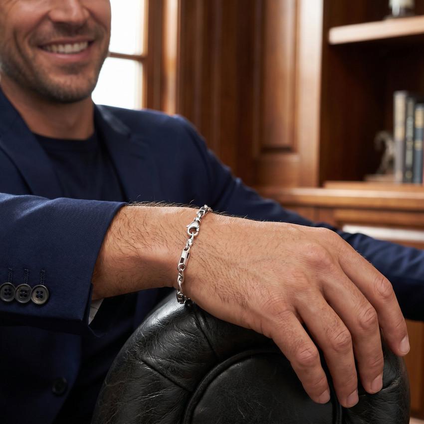 Men's Designer Link 14k Gold (53gram) or Platinum (86gram) 10mm Bracelet 9.5"