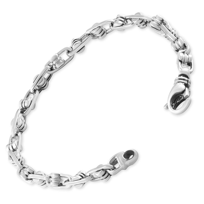 Men's Designer Mariner Link 14k Gold (27gram) or Platinum (44gram) 5mm Bracelet 8"