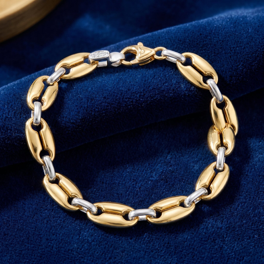 Men's Designer Mariner Link 14k Gold (43gram) or Platinum (70gram) 11mm Bracelet 8.5"