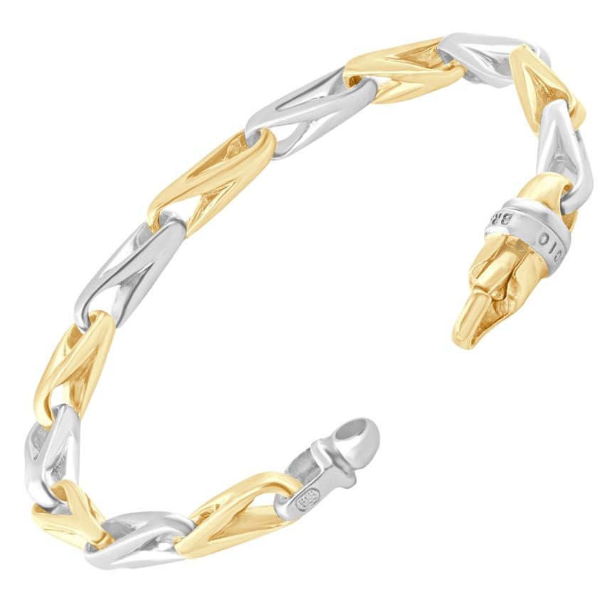 Men's Link 14k Gold (30gram) or Platinum (48gram) 6mm Bracelet 8.5"