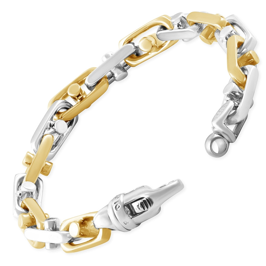 Men's Link 14k Gold (63gram) or Platinum (101gram) 8mm Bracelet 8.5"
