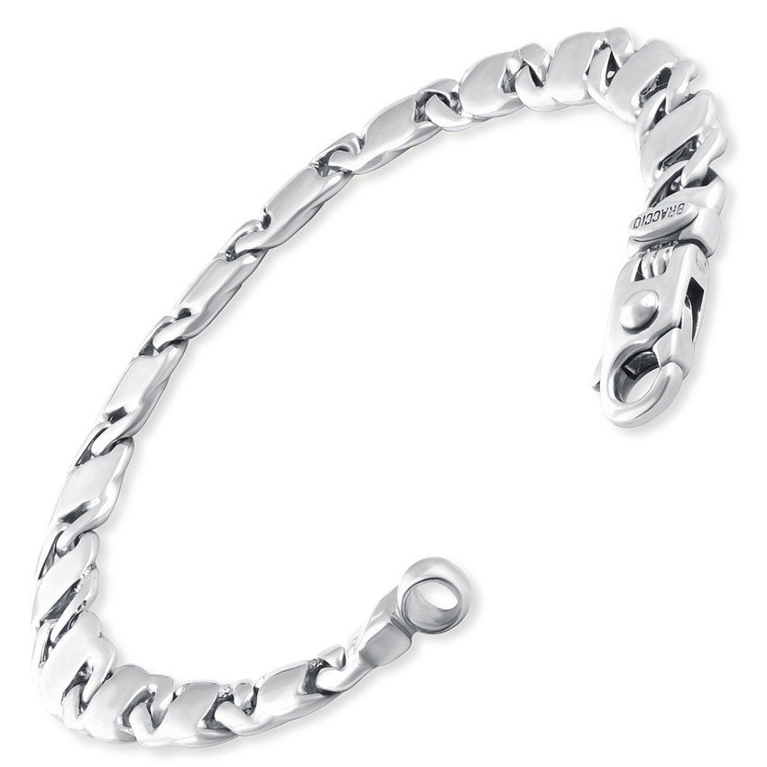 Men's Link 14k Gold (37gram) or Platinum (59gram) 8mm Bracelet 8.25"