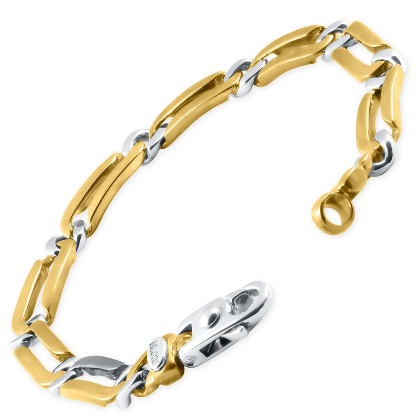 Men's Link 14k Gold (28gram) or Platinum (45gram) 7.5mm Bracelet 8.5"