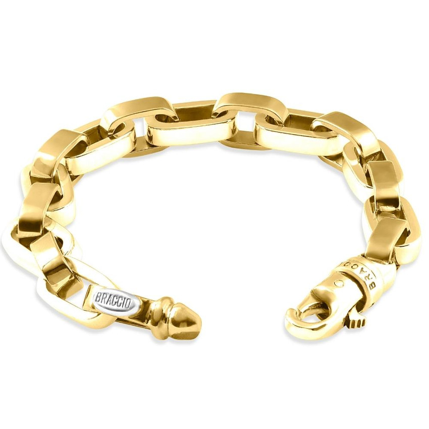 Men's Fisher 14k Gold (70gram) or Platinum (99gram) 9.5mm Link Bracelet 9.5"