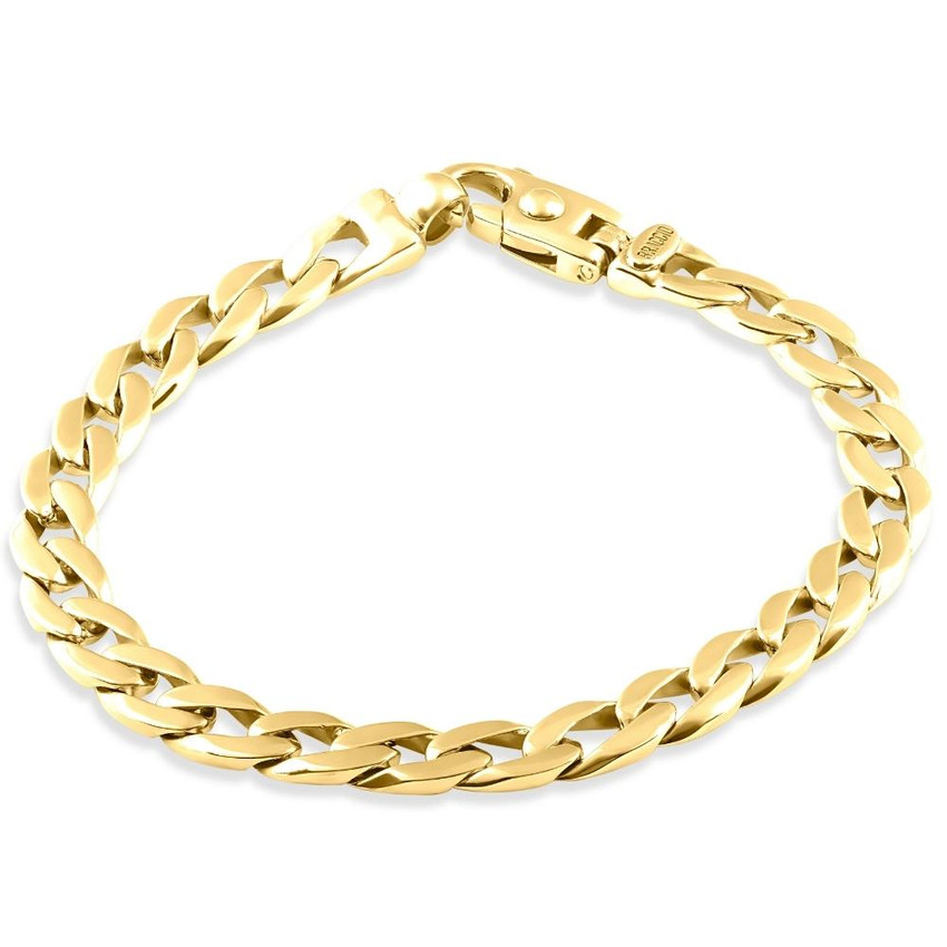 Men's Cuban 14k Gold (32gram) or Platinum (52gram) 8mm Link Bracelet 8.25"