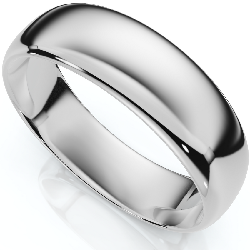 Mens Solid 14k White Gold 6mm Designer Chad Ra Wedding Band Ring