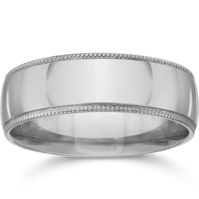 6MM Milgrain Wedding Band 950 Platinum