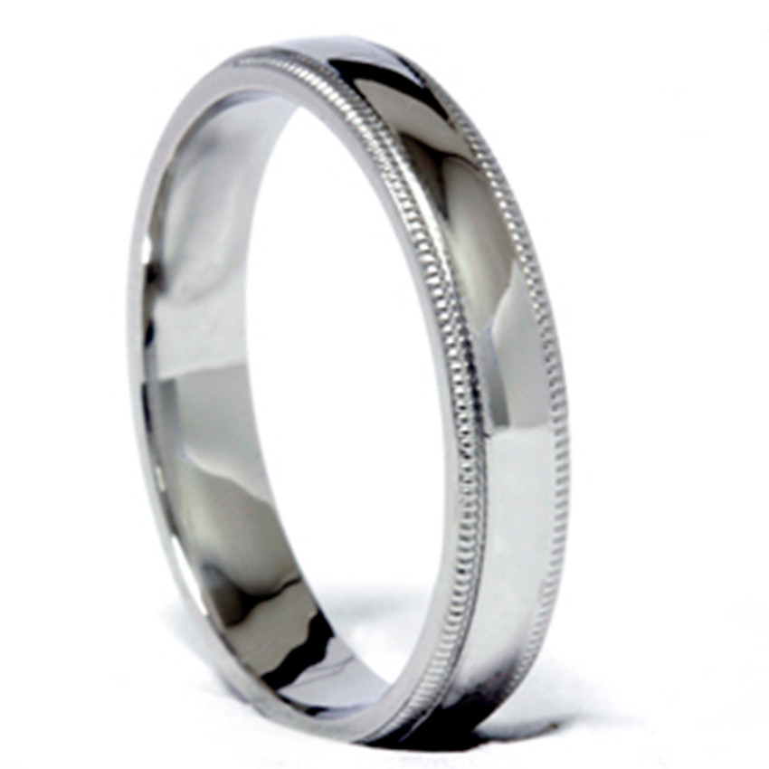 4mm Milgrain Wedding Band 950 Platinum