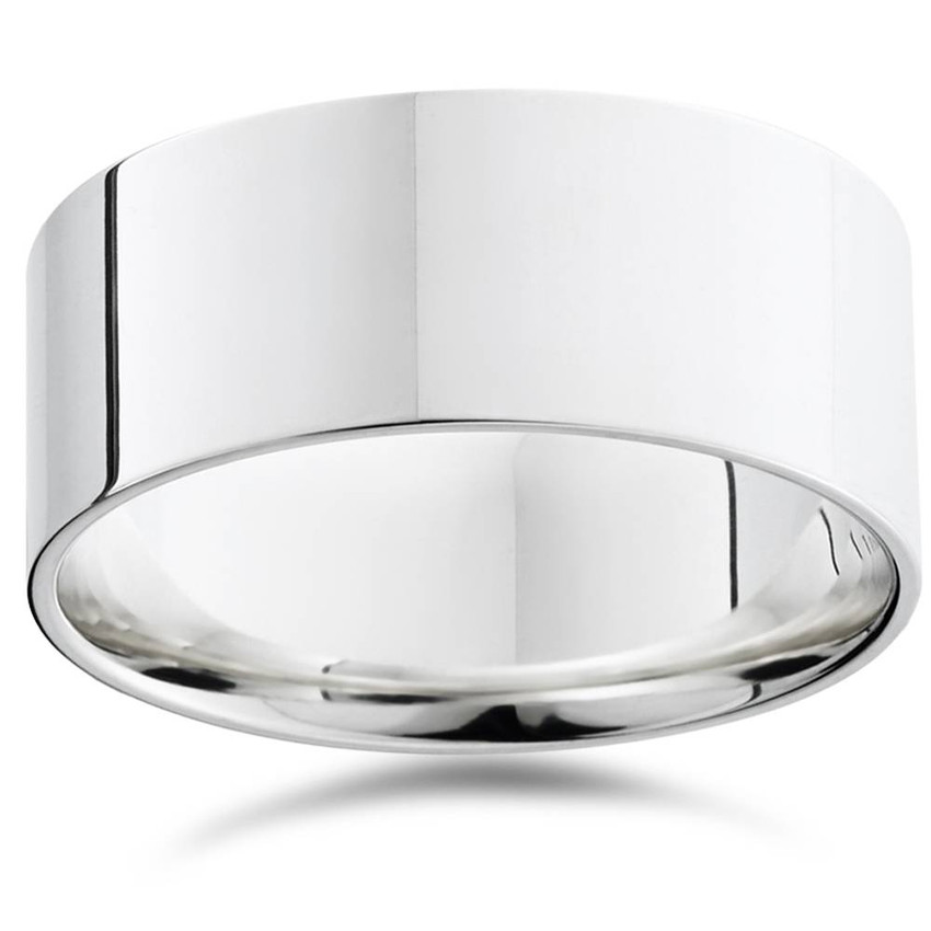 9mm Flat High Polished Wedding Band 950 Platinum