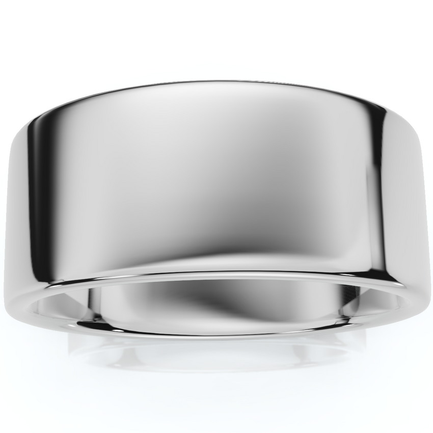 9mm Flat High Polished Wedding Band 950 Platinum