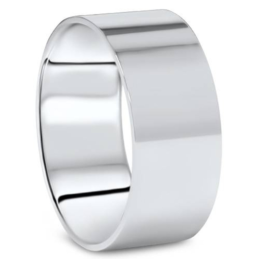 9mm Flat High Polished Wedding Band 950 Platinum