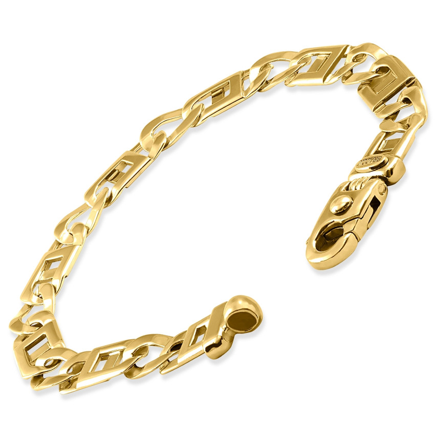 Men's Link 14k Gold (28gram) or Platinum (46gram)  Bracelet 8.5"