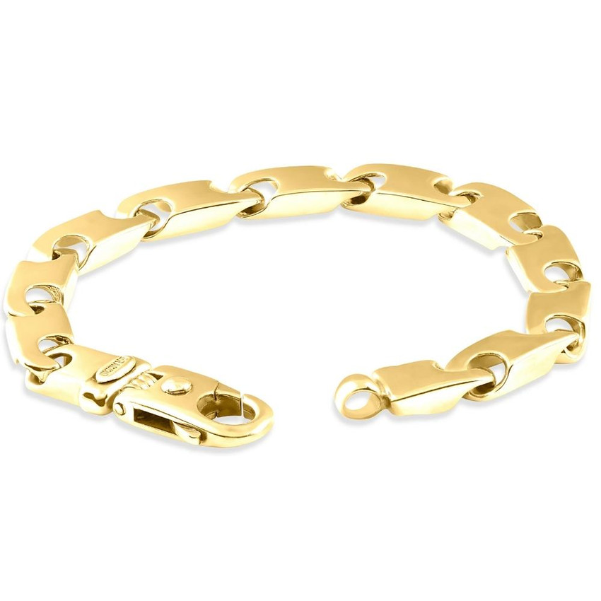 Men's 14k Gold (55gram) or Platinum (88gram) Link Bracelet 8.5"