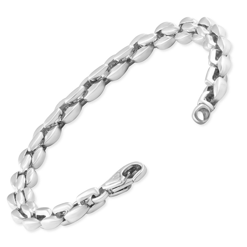 Men's Link 14k Gold (40gram) or Platinum (65gram) 8mm Bracelet 8.25"