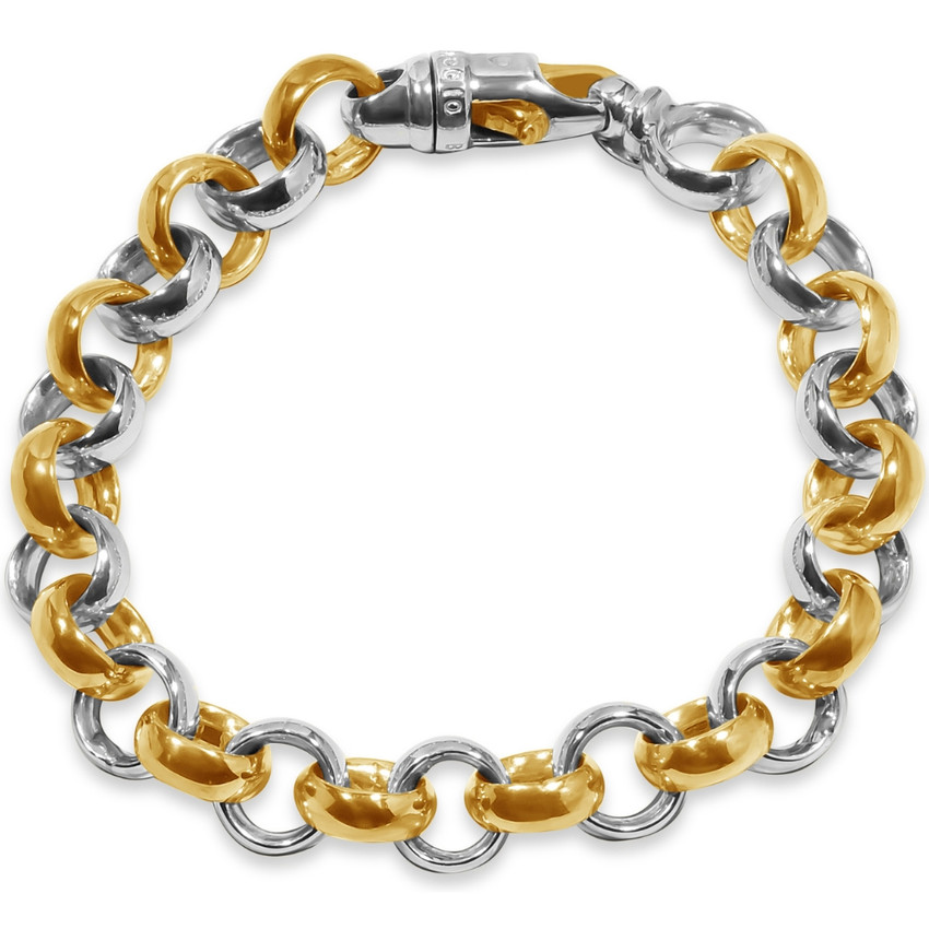 Men's Rolo Link 14k Gold (76gram) or Platinum (122gram) 12mm Bracelet 8.5"