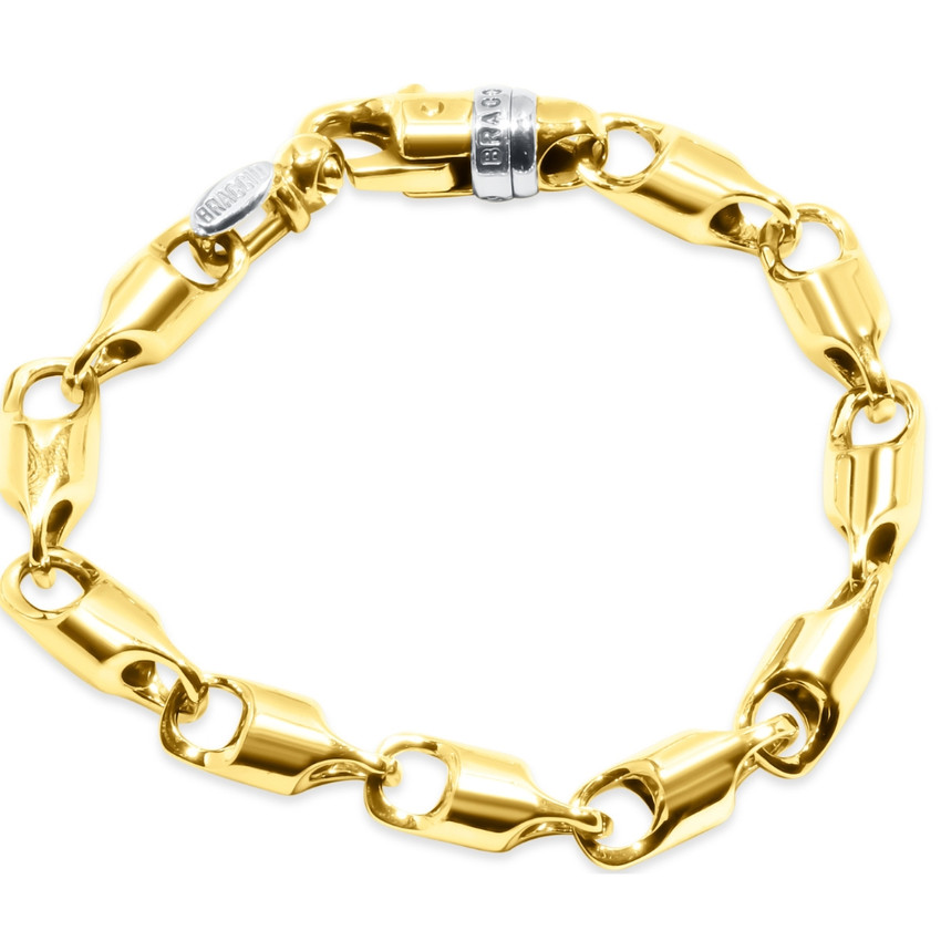 Men's Link 14k Gold (42gram) or Platinum (68gram) 8mm Bracelet 8.5"