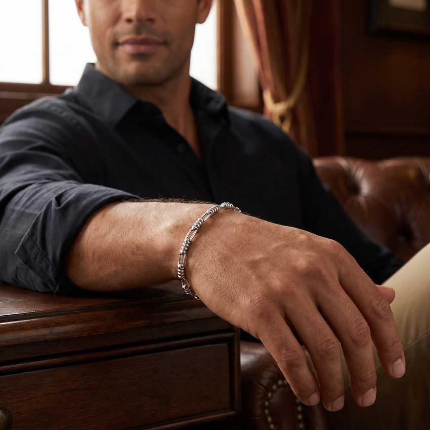 Men's Link 14k Gold (12gram) or Platinum (20gram) 3.5mm Bracelet 8.5"