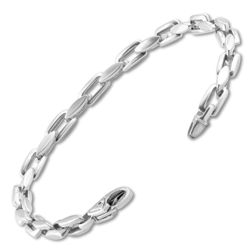 Men's Link 14k Gold (25gram) or Platinum (40gram) 5.5mm Bracelet 8.5"