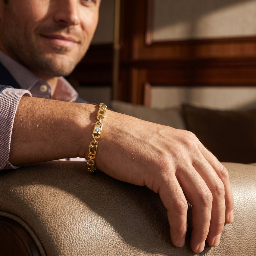 Men's Marine Link 14k Gold (33gram) or Platinum (53gram) 6mm Bracelet 8.5"