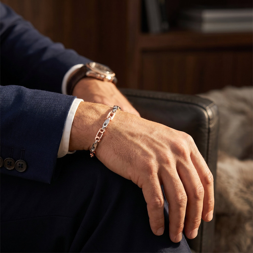 Men's Designer Link 14k Gold (22gram) or Platinum (53gram) 4.5-5mm Bracelet 8.5"