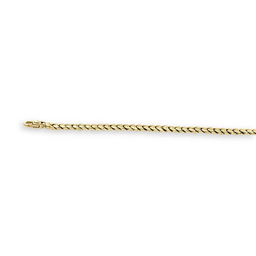 Men's Cuban Link 14k Gold (43gram) or Platinum (69gram)  7mm Link Bracelet 8.5"