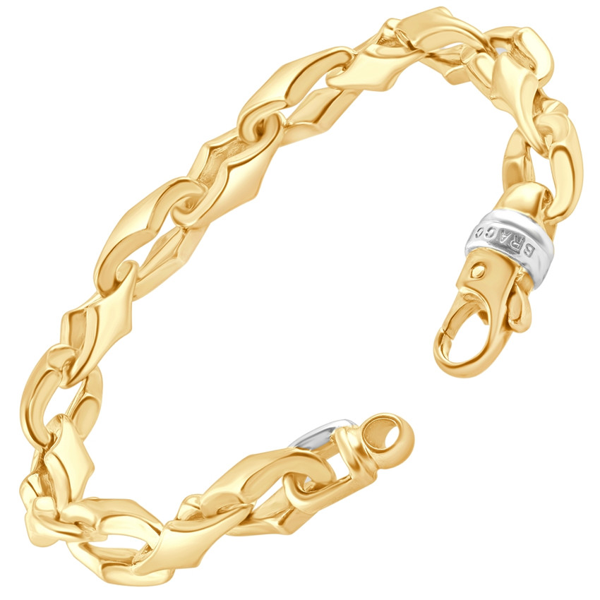 Men's Link 14k Gold (49gram) or Platinum (80gram) 9mm Bracelet 8.5"