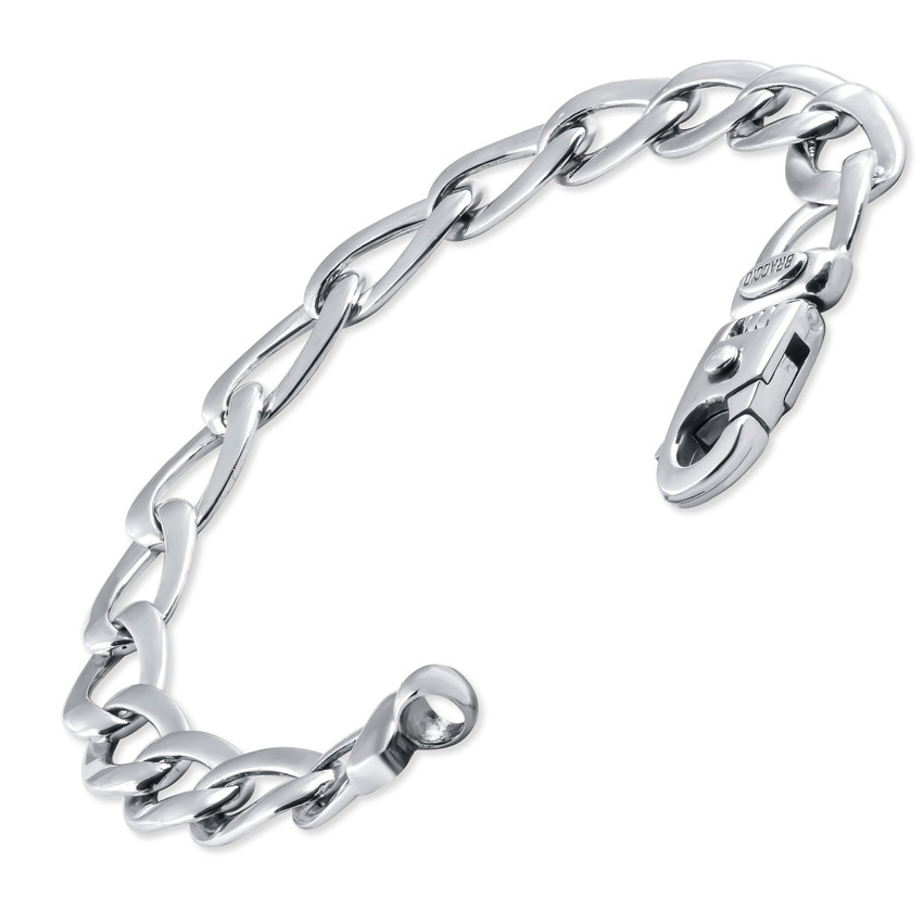 Men's Link 14k Gold (34gram) or Platinum (54gram) 7.5mm Bracelet 8"