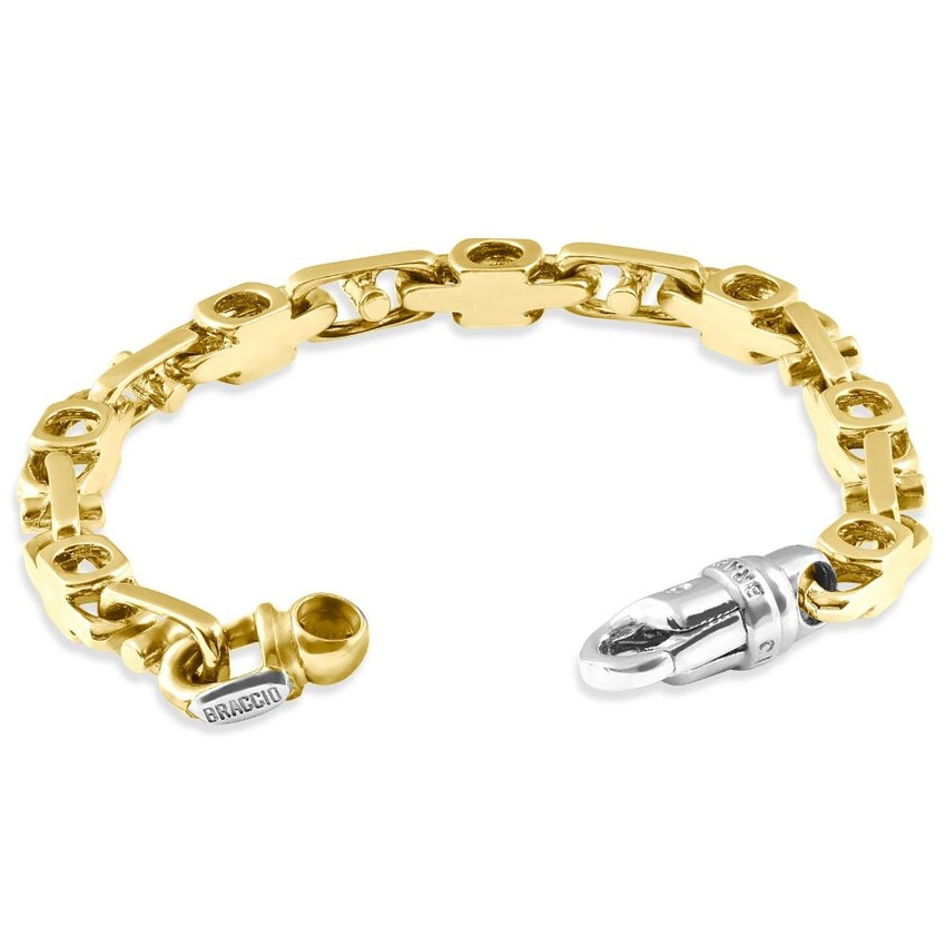 Men's Marine 14k Gold (41gram) or Platinum (66gram) 7mm Link Bracelet 8"