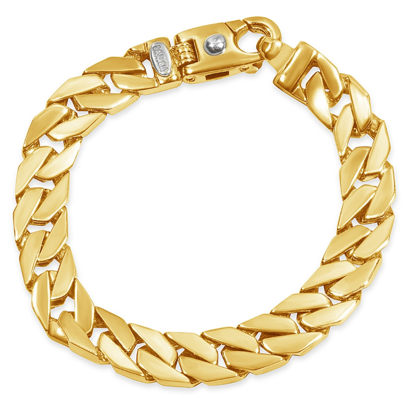 Men's Link 14k Gold (50 gram) or Platinum (90 gram) 10mm Bracelet 8.5"